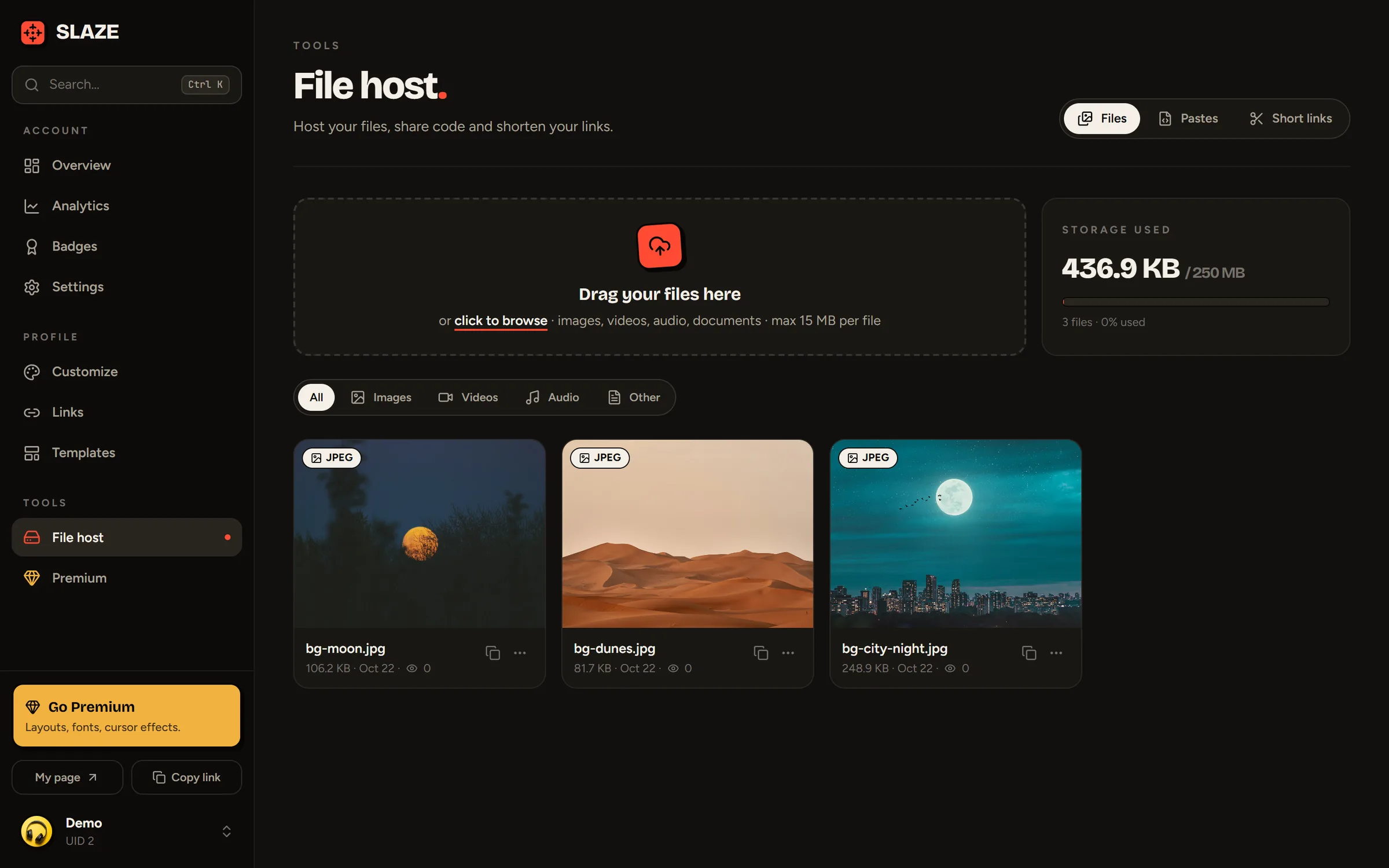 The file host
