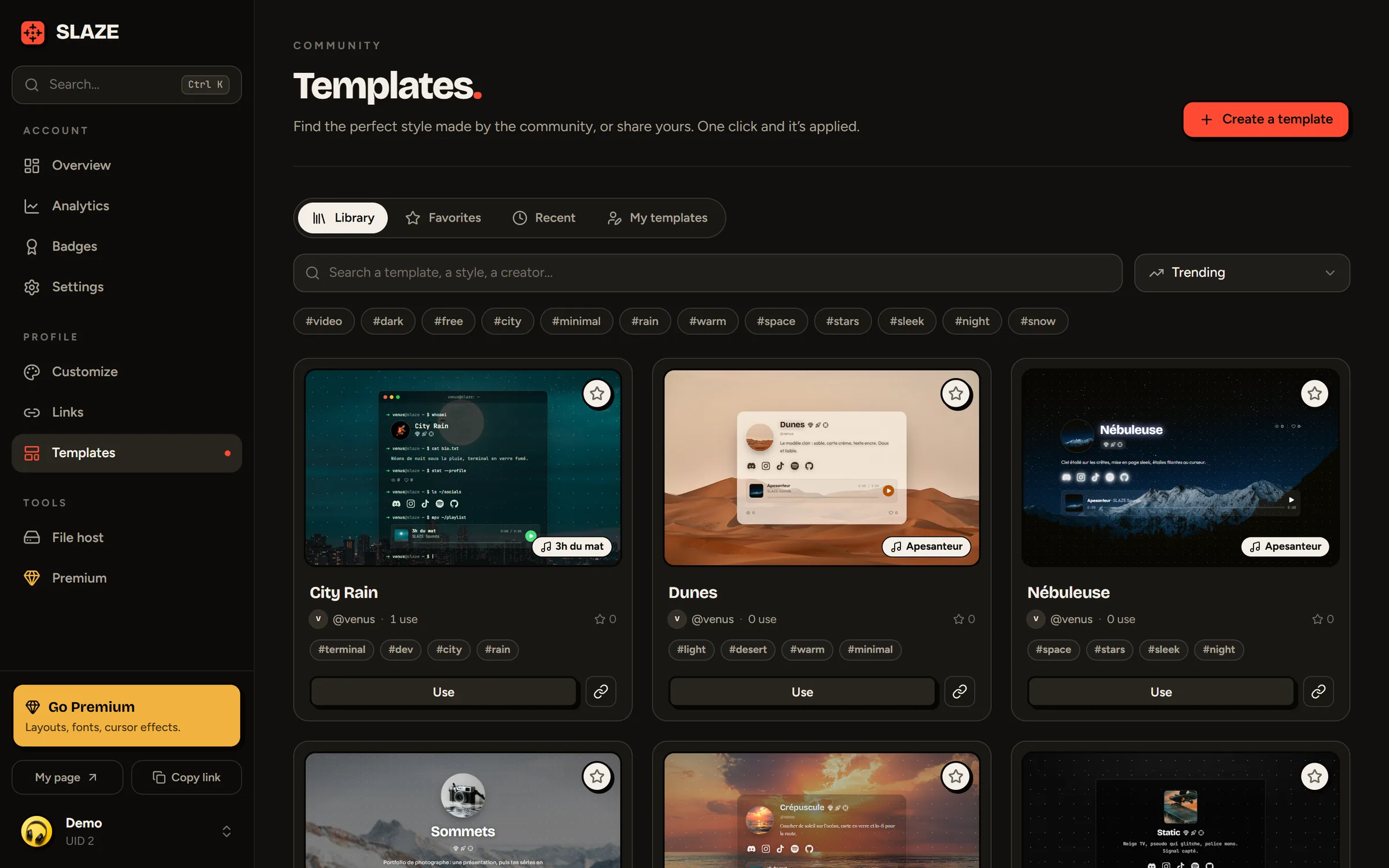 The template library